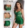 imageAvidlove Lingerie for Women Floral Mesh Nightear V Neck Babydoll Chemise Lace Chemise OutfitsGreen