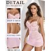 imageAvidlove Lingerie for Women Floral Mesh Nightear V Neck Babydoll Chemise Lace Chemise OutfitsPink