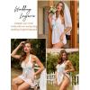 imageAvidlove Lingerie for Women Lace Babydoll Chemise Negligees Sexy Exotic Nightgowns Halter Nighties Sheer Mesh NightwearAwhite