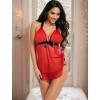 imageAvidlove Lingerie for Women Lace Babydoll Chemise Negligees Sexy Exotic Nightgowns Halter Nighties Sheer Mesh NightwearCred