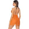 imageAvidlove Lingerie for Women Lace Babydoll Chemise Negligees Sexy Exotic Nightgowns Halter Nighties Sheer Mesh NightwearOrange