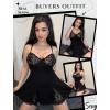 imageAvidlove Lingerie for Women Lace Babydoll Lingeries Sexy Sleepwear Chemise Cami Nightgowns Lacy Baby Doll Nighty SXXLBlack