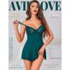 imageAvidlove Lingerie for Women Lace Babydoll Lingeries Sexy Sleepwear Chemise Cami Nightgowns Lacy Baby Doll Nighty SXXLBlue Green