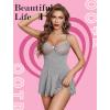 imageAvidlove Lingerie for Women Lace Babydoll Lingeries Sexy Sleepwear Chemise Cami Nightgowns Lacy Baby Doll Nighty SXXLGrey