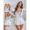 imageAvidlove Lingerie for Women Lace Babydoll Lingeries Sexy Sleepwear Chemise Cami Nightgowns Lacy Baby Doll Nighty SXXLWhite