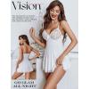 imageAvidlove Lingerie for Women Lace Babydoll Lingeries Sexy Sleepwear Chemise Cami Nightgowns Lacy Baby Doll Nighty SXXLWhite