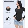 imageAvidlove Long Sleeve Bodysuits for Women Y2K Crew Neck Body Suit Double Lined Thong Bodysuit Slimming Basic TopsBlack