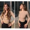 imageAvidlove Long Sleeve Bodysuits for Women Y2K Crew Neck Body Suit Double Lined Thong Bodysuit Slimming Basic TopsKhaki