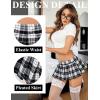 imageAvidlove Pleated Skirts for Women Y2k Mini Skirt Casual Short Skirts Micro Skirt XS4XLBlack White Plaid