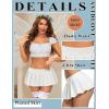 imageAvidlove Pleated Skirts for Women Y2k Mini Skirt Casual Short Skirts Micro Skirt XS4XLBwhite