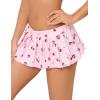 imageAvidlove Pleated Skirts for Women Y2k Mini Skirt Casual Short Skirts Micro Skirt XS4XLCherry Print