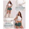 imageAvidlove Pleated Skirts for Women Y2k Mini Skirt Casual Short Skirts Micro Skirt XS4XLGreen Plaid