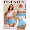 imageAvidlove Pleated Skirts for Women Y2k Mini Skirt Casual Short Skirts Micro Skirt XS4XLLight Blue