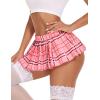 imageAvidlove Pleated Skirts for Women Y2k Mini Skirt Casual Short Skirts Micro Skirt XS4XLPink Plaid