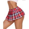 imageAvidlove Pleated Skirts for Women Y2k Mini Skirt Casual Short Skirts Micro Skirt XS4XLRed Plaid 02