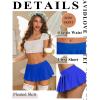imageAvidlove Pleated Skirts for Women Y2k Mini Skirt Casual Short Skirts Micro Skirt XS4XLSky Blue