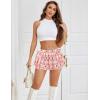 imageAvidlove Pleated Skirts for Women Y2k Mini Skirt Casual Short Skirts Micro Skirt XS4XLStrawberry Plaid Print