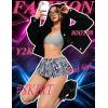 imageAvidlove Pleated Skirts for Women Y2k Mini Skirt Casual Short Skirts Micro Skirt XS4XLZebra Striped