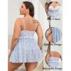 imageAvidlove Plus Size Lingerie Lace Babydoll Womens Strap Chemise Nightgown V Neck Nighty Mesh Sleepwear Side Slit NightdressSmall Flower Print