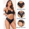 imageAvidlove Sexy Cheeky Panties for Women Lace Criss Cross Bikini Underwear 14 PackBlackRedWhiteDark Green