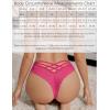 imageAvidlove Sexy Cheeky Panties for Women Lace Criss Cross Bikini Underwear 14 PackRose Red