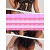 imageAvidlove Sexy Lingerie Set Lace Underwired Bodysuit with Detachable Mesh Mini Skirt Push Up Teddy LingerieBlack