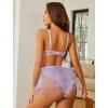 imageAvidlove Sexy Lingerie Set Lace Underwired Bodysuit with Detachable Mesh Mini Skirt Push Up Teddy LingerieLilac