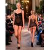 imageAvidlove Sexy Lingerie for Women Lace Babydoll Dress with Underwire Support Ruffle Hem Hip Chemise NightgownBlack