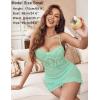 imageAvidlove Sexy Lingerie for Women Lace Babydoll Dress with Underwire Support Ruffle Hem Hip Chemise NightgownIce Green