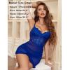 imageAvidlove Sexy Lingerie for Women Lace Babydoll Dress with Underwire Support Ruffle Hem Hip Chemise NightgownSapphire Blue