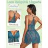 imageAvidlove Women Sexy Lingerie Babydoll Lace Chemise Eyelash Wedding Brial LingerieBlue Green
