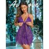 imageAvidlove Women Sexy Lingerie Babydoll Lace Chemise Eyelash Wedding Brial LingerieBright Purple