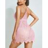 imageAvidlove Women Sexy Lingerie Babydoll Lace Chemise Eyelash Wedding Brial LingerieLight Pink
