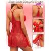 imageAvidlove Women Sexy Lingerie Babydoll Lace Chemise Eyelash Wedding Brial LingerieRed