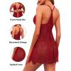 imageAvidlove Women Sexy Lingerie Babydoll Lace Chemise Eyelash Wedding Brial LingerieWine Red