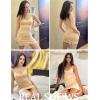 imageAvidlove Womens Full Slip Under Dress Adjustable Spaghetti Strap Camisole Mini Dress Knee Length Slips NightwearApricot