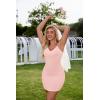 imageAvidlove Womens Full Slip Under Dress Adjustable Spaghetti Strap Camisole Mini Dress Knee Length Slips NightwearPink