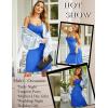 imageAvidlove Womens Full Slip Under Dress Adjustable Spaghetti Strap Camisole Mini Dress Knee Length Slips NightwearRoyal Blue