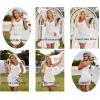 imageAvidlove Womens Full Slip Under Dress Adjustable Spaghetti Strap Camisole Mini Dress Knee Length Slips NightwearWhite