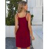 imageAvidlove Womens Full Slip Under Dress Adjustable Spaghetti Strap Camisole Mini Dress Knee Length Slips NightwearWine Red