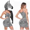 imageAvidlove Womens Full Slip Under Dress Adjustable Spaghetti Strap Camisole Mini Dress Knee Length Slips NightwearZebra