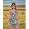 imageAvidlove Womens Full Slip Under Dress Adjustable Spaghetti Strap Camisole Mini Dress Knee Length Slips NightwearZebra