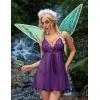 imageAvidlove Womens Lingerie Lace Babydoll Strap Chemise Mesh Sleepwear OutfitsBright Purple