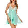 imageAvidlove Womens Lingerie Lace Babydoll Strap Chemise Mesh Sleepwear OutfitsIce Green