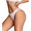 imageAvidlove 1 or 3 Pack Cheeky Underwear for Women Lace No Show Bikini Soft Breathe hipster pantiesWhite
