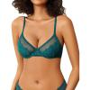imageAvidlove Lace Bras for Women Sheer Balconette Underwire Unlined Everyday Bras Lingerie SXXLBluish Green