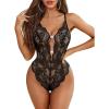 imageAvidlove Sexy Lingerie for Women Lace Teddy Lingerie One Piece Lingerie BodysuitBlack
