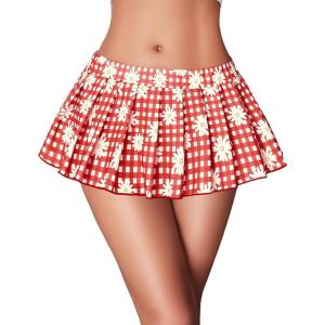 imageAvidlove Pleated Skirts for Women Y2k Mini Skirt Casual Short Skirts Micro Skirt XS4XLRed Plaid Daisy