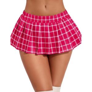 imageAvidlove Pleated Skirts for Women Y2k Mini Skirt Casual Short Skirts Micro Skirt XS4XLRose Plaid