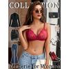 imageAvidlove Lingerie Set for Women Lace Bra And Panty Set See Through Sexy Lingerie 2 Piece SetCwine Red